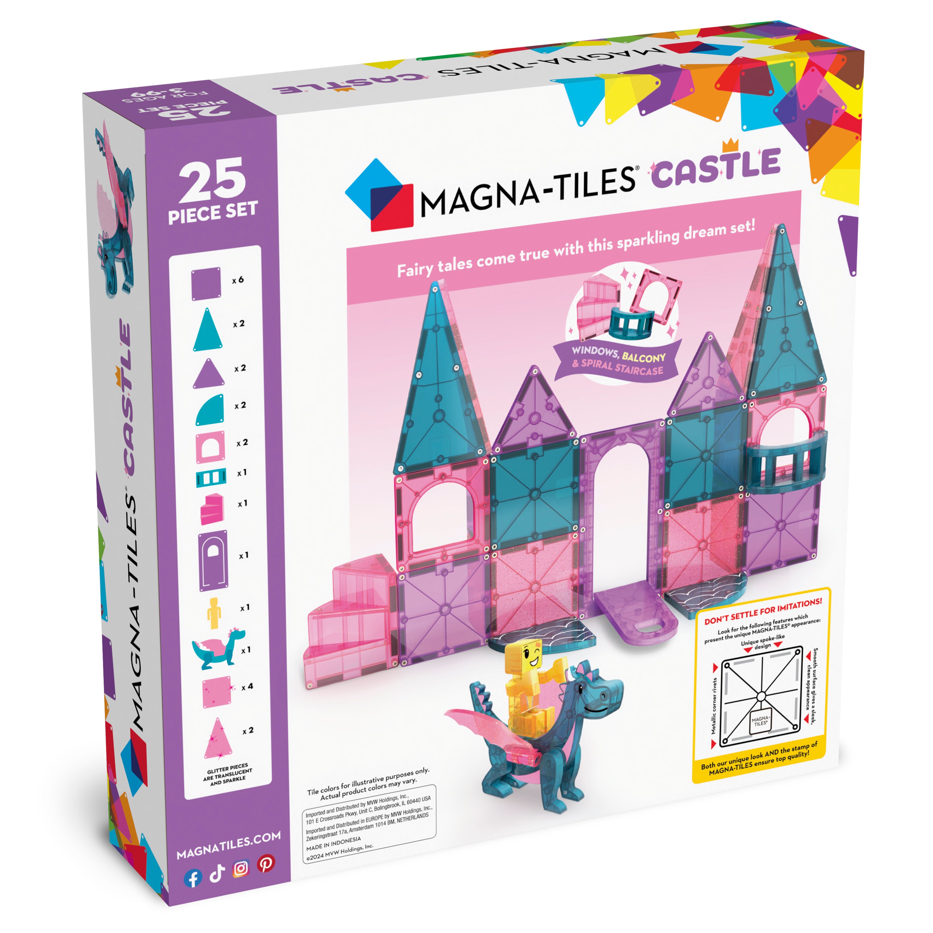 Magna-Tiles | Μαγνητικά Πλακίδια Castle 25-Piece Set