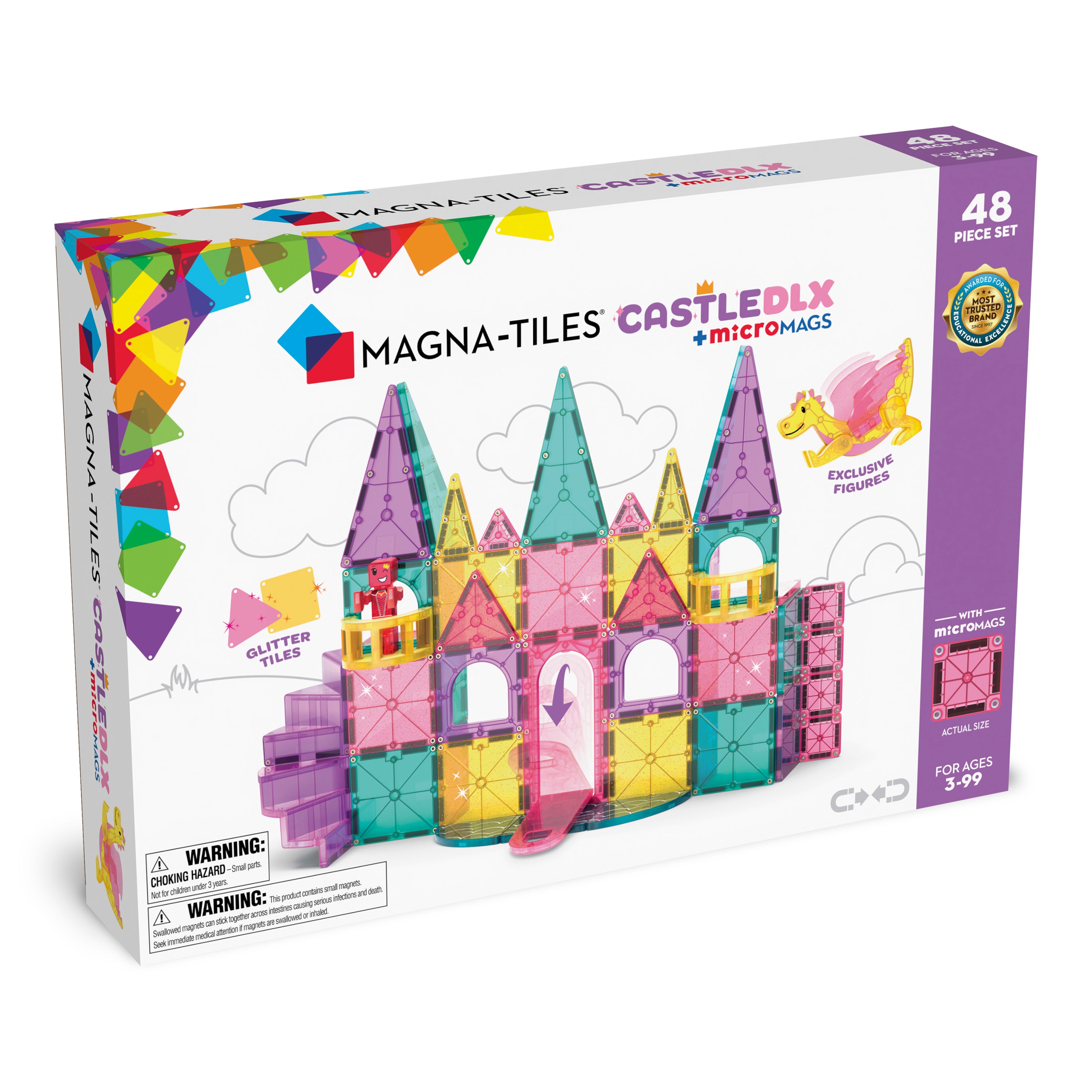 Magna-Tiles | Μαγνητικά Πλακίδια Castle DLX 48-Piece Set