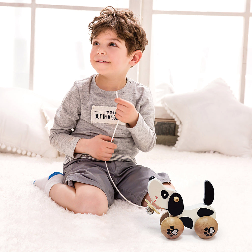 Classic World | Ξύλινο Συρόμενο Σκυλάκι Classic World