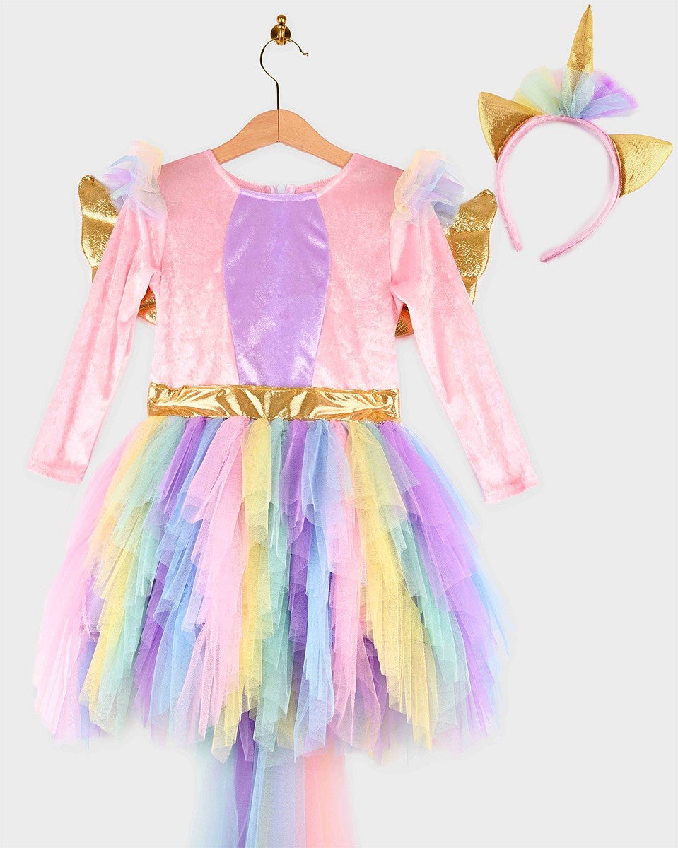 Den Goda Fen | Ροζ στολή μονόκερου 6-8 ετών, 122-128 εκ.