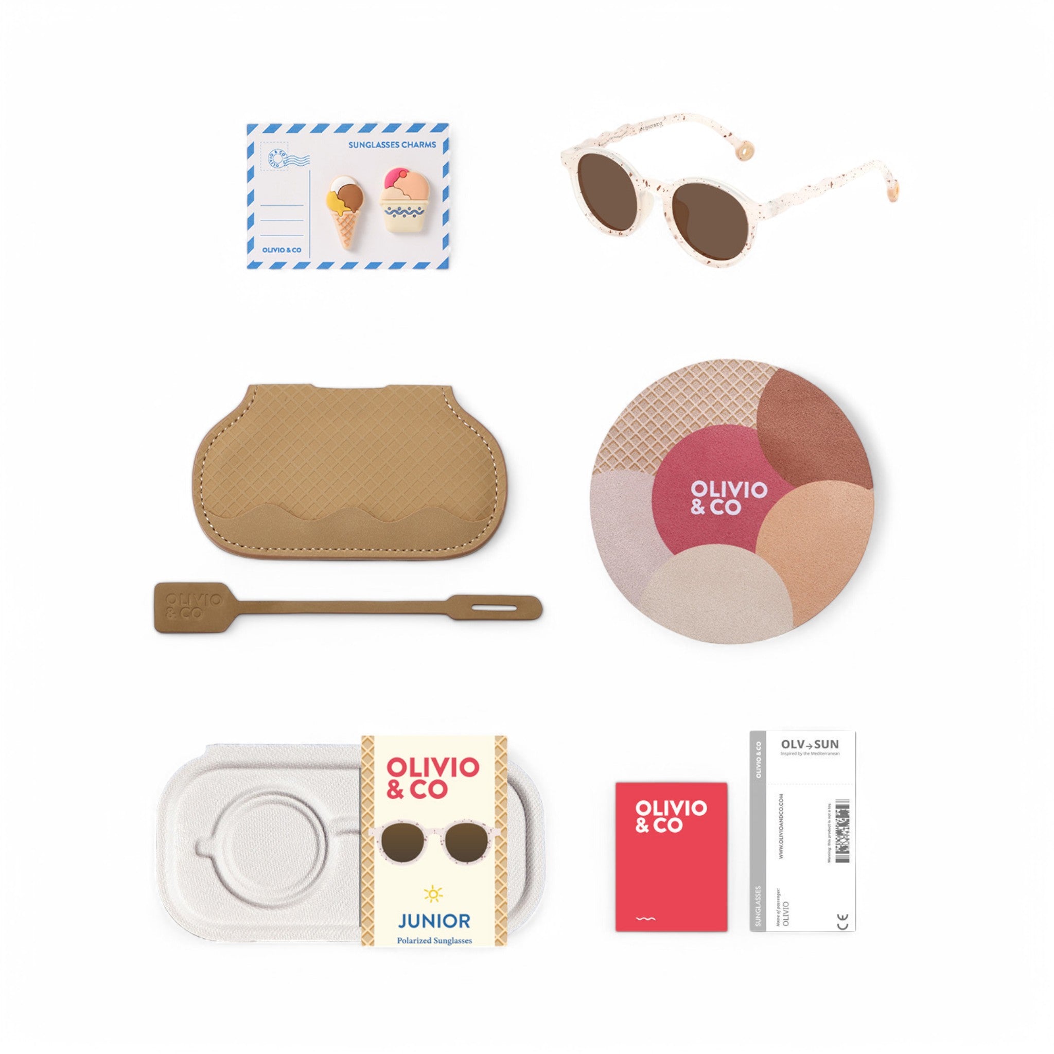 Olivio & Co | Παιδικά γυαλιά ηλίου οβάλ Gelato Summer - Vanilla Brownie 3-5 ετών