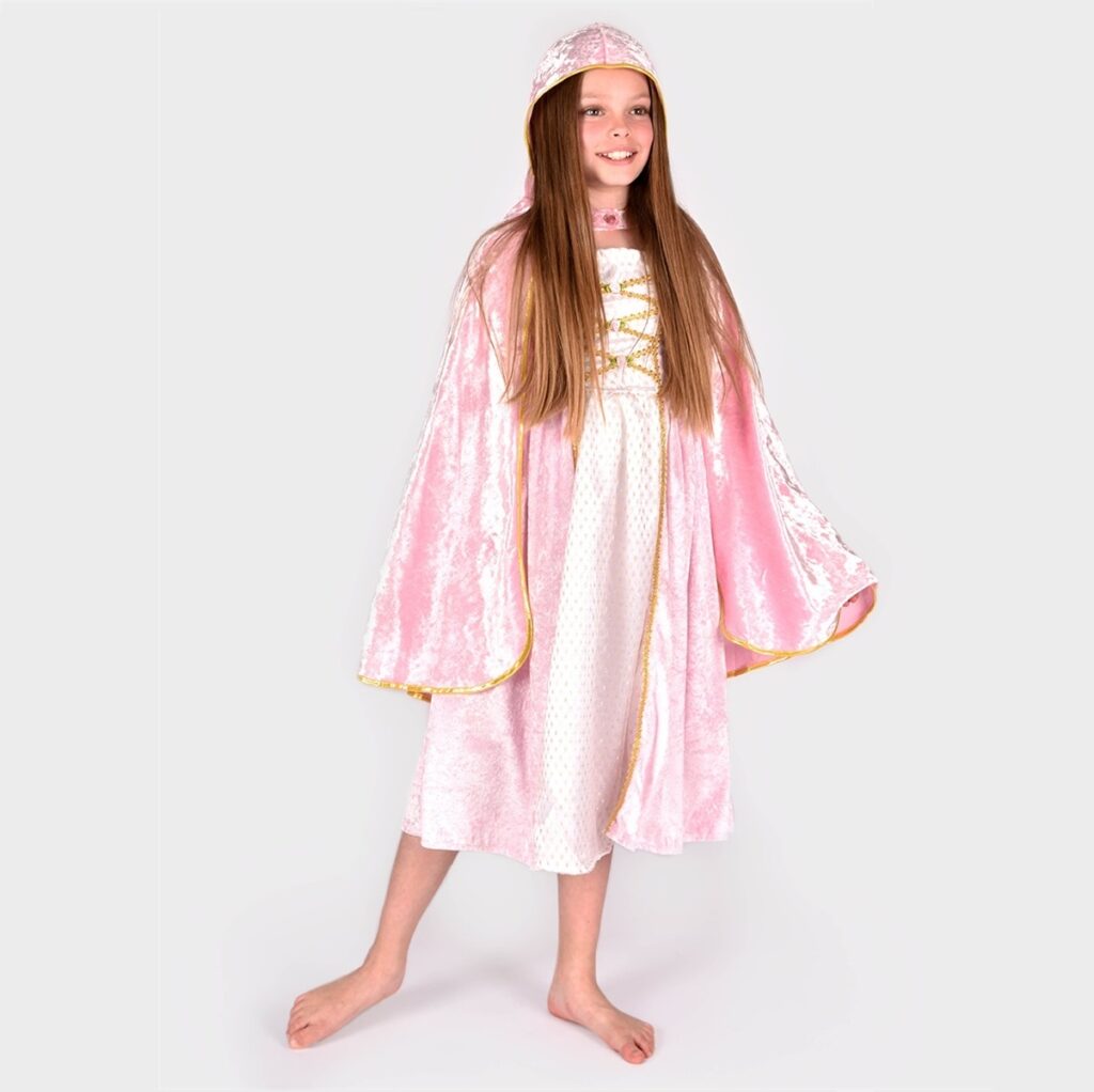 Den Goda Fen | Ροζ Κάπα με Χρυσή Κορώνα, 3-8 ετών, 98-128 ek.