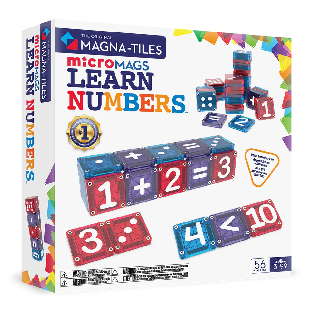 Magna-Tiles | Μαγνητικά Πλακίδια microMAGS Learn Numbers 56 Τεμάχια