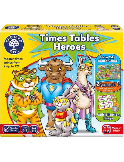 Orchard Toys | Εκπαιδευτικό Επιτραπέζιο Παιχνίδι "Προπαίδεια Υπερηρώων" Για Παιδιά 6-9 ετών
