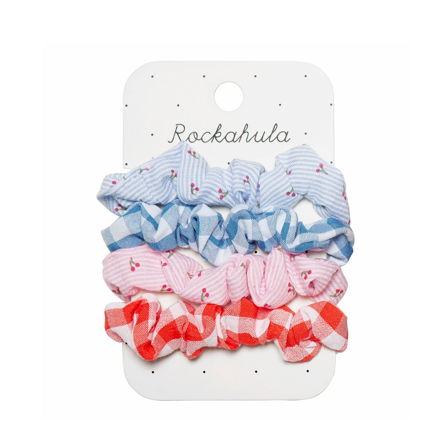 Rockahula | Cherry Gingham Scrunchie Set