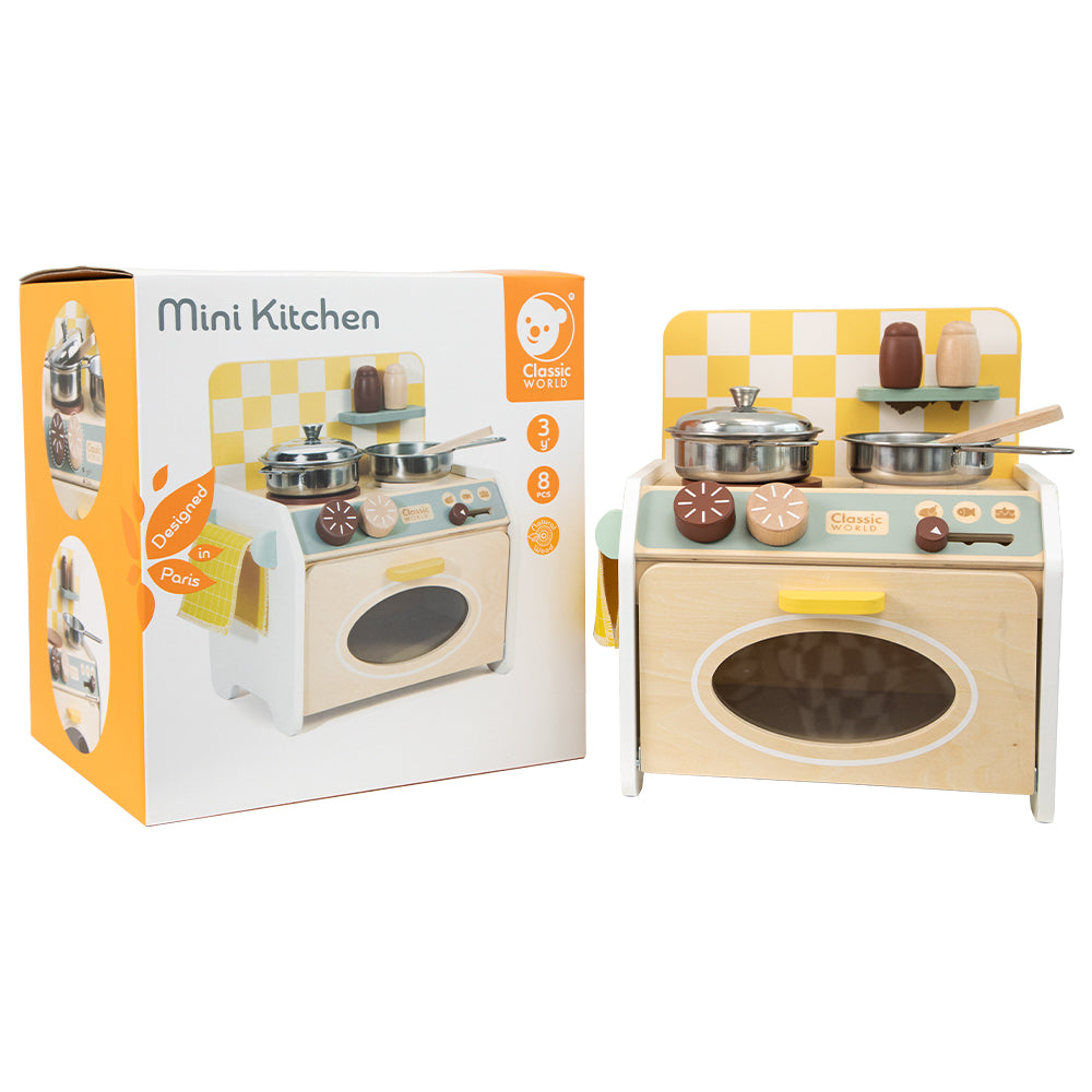 Classic World | Ξύλινη Κουζίνα Mini Με Αξεσουάρ