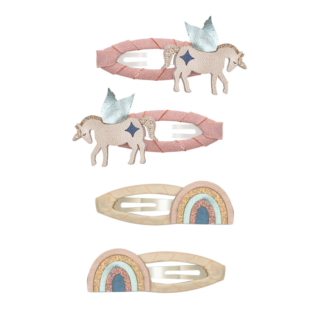 Mimi & Lula | Winged Unicorn and Rainbow Clips