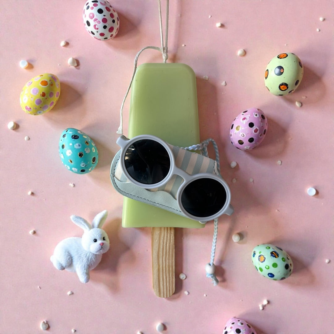 Handmade Easter Candle Ice-Cream Green with Sunglasses by Olivio & Co (Age 18 months to 36 months old)