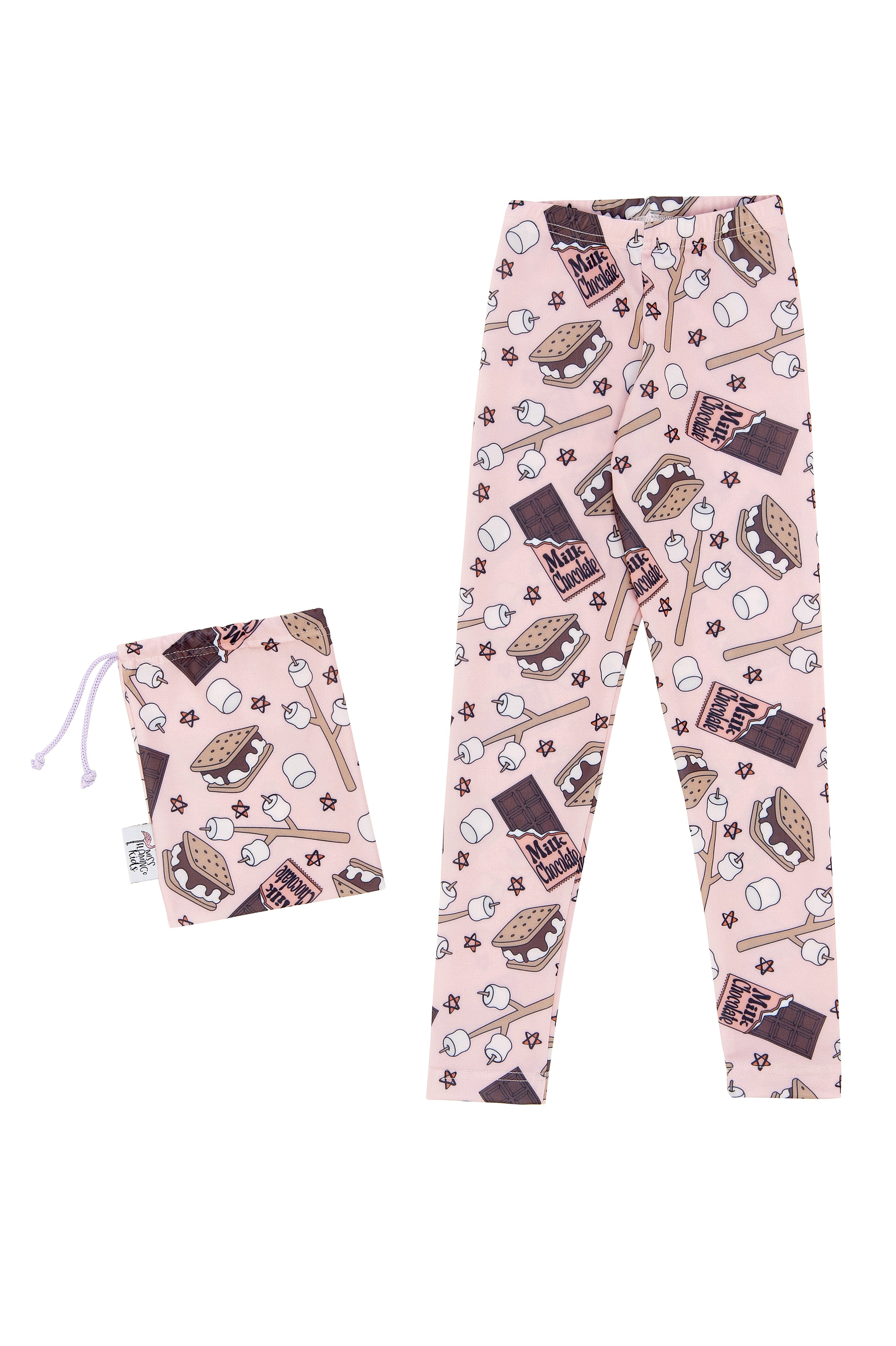 Miss Flamingo | Girl Pink Love My Smores Legging