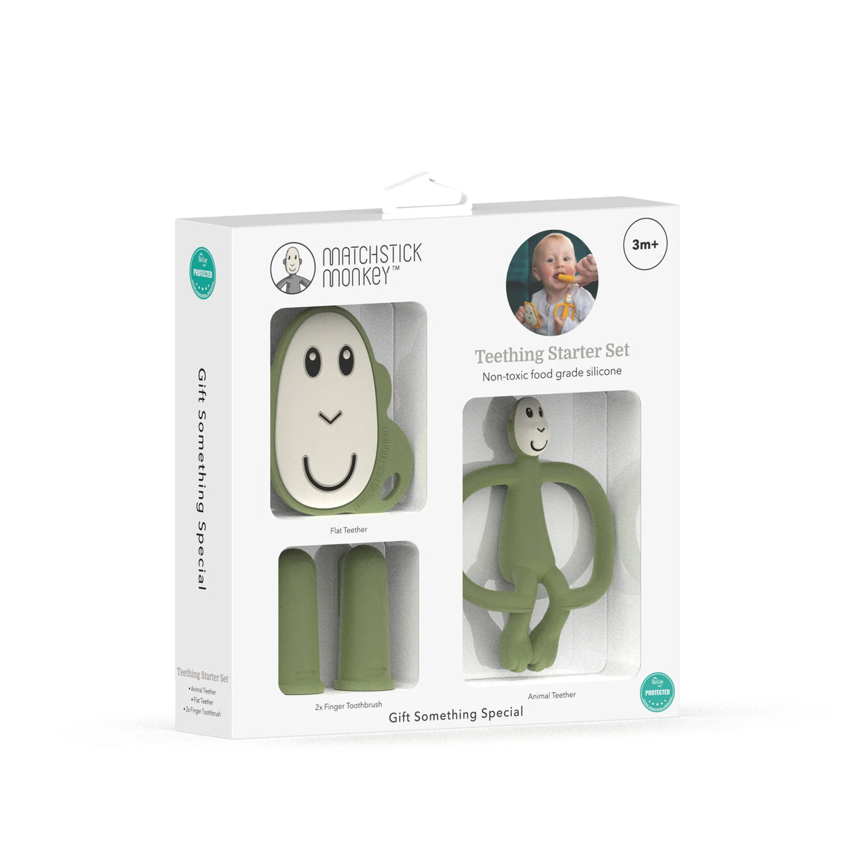 Matchstick Monkey | Teething starter set Olive