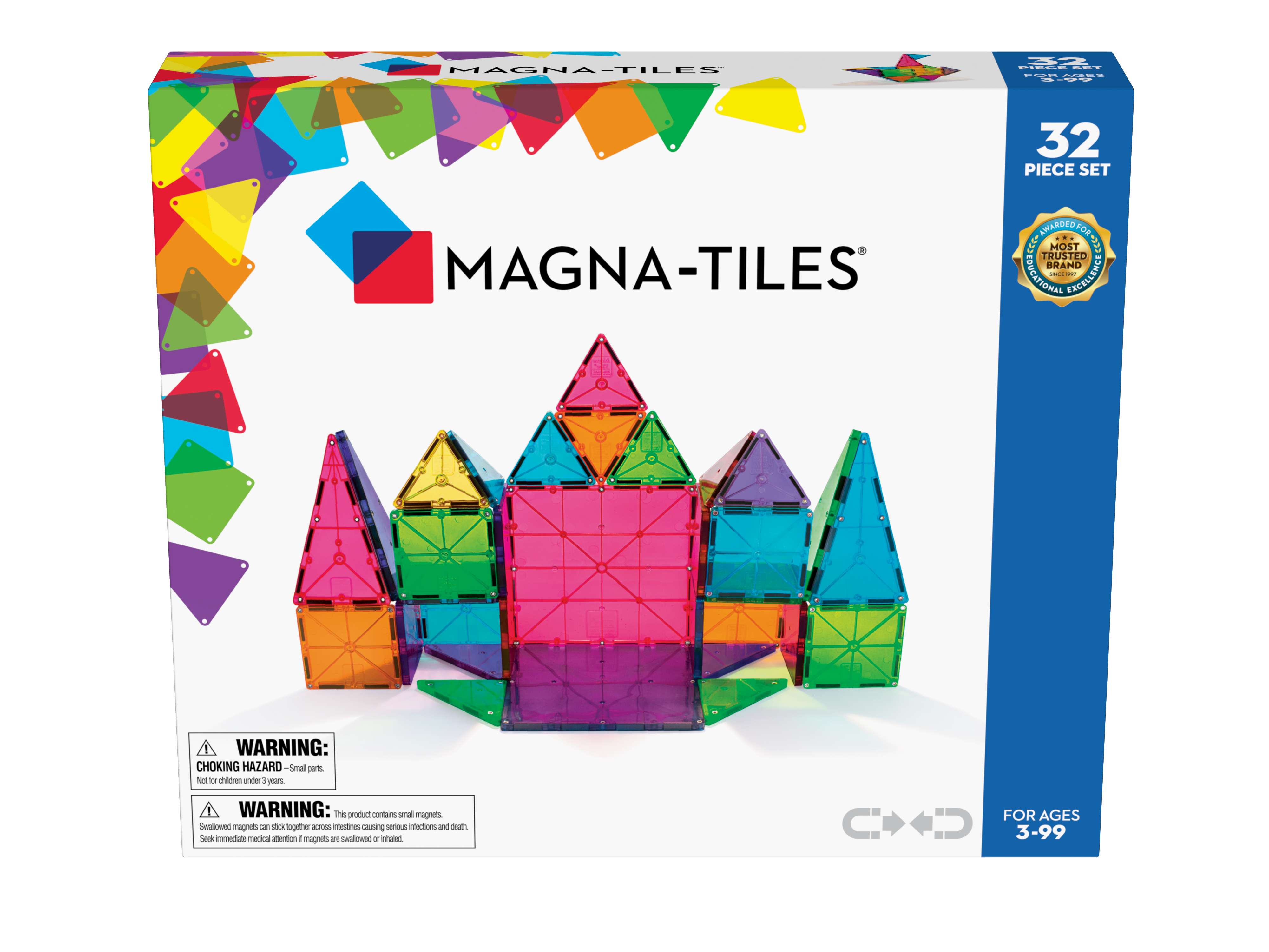Magna-Tiles | Μαγνητικά Πλακίδια Clear Colors DX 32 Set