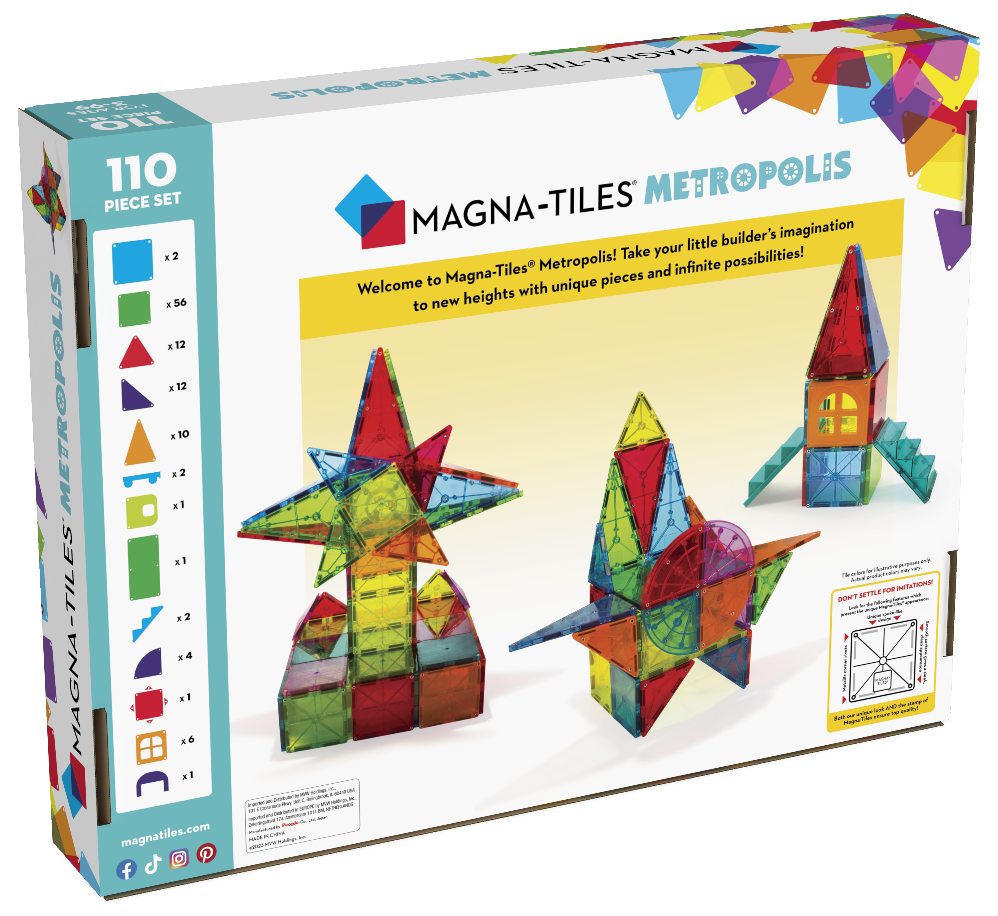 Magna-Tiles | Μαγνητικά Πλακίδια Metropolis 110 Set