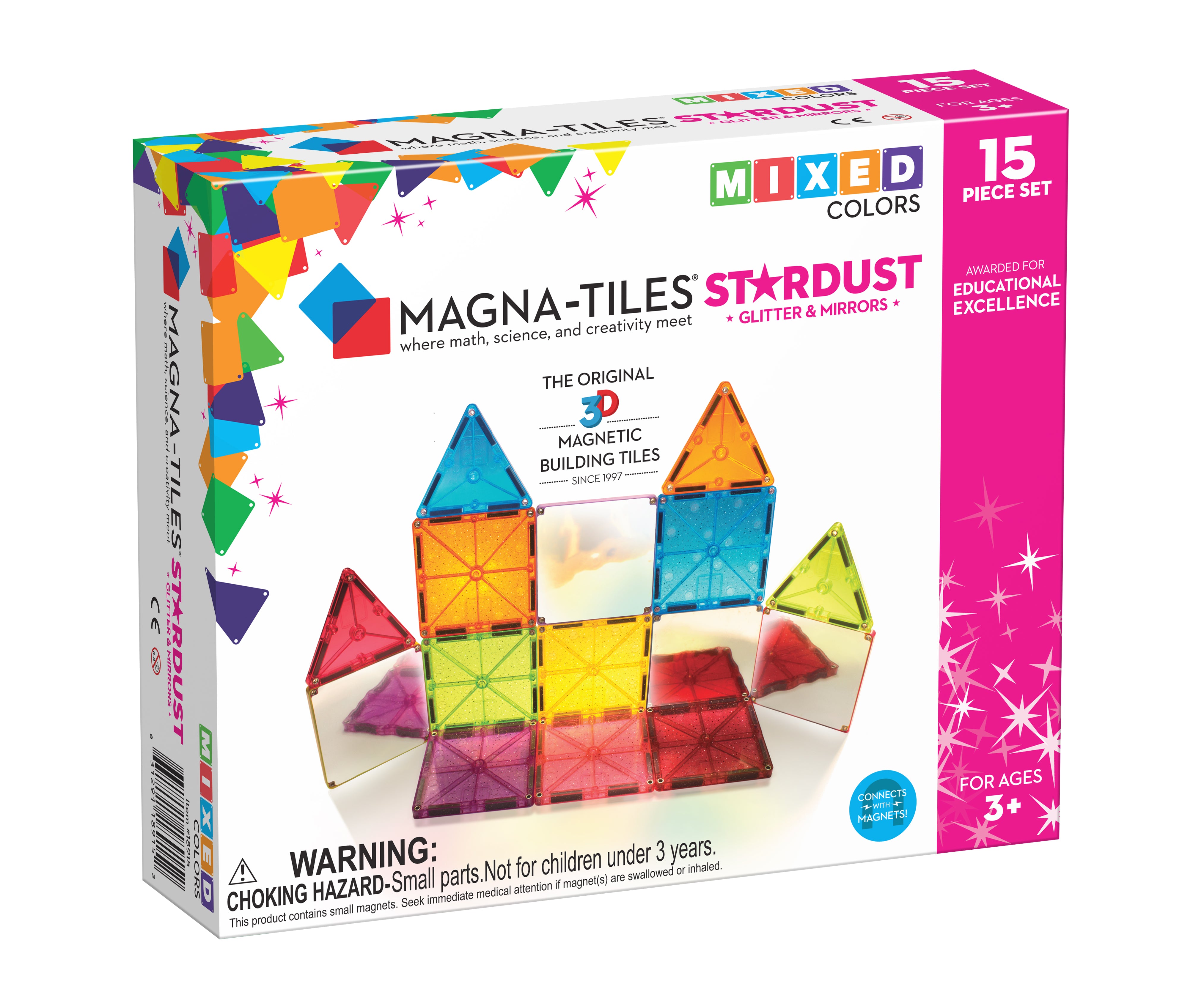 Magna-Tiles | Μαγνητικά Πλακίδια Stardust 15 piece