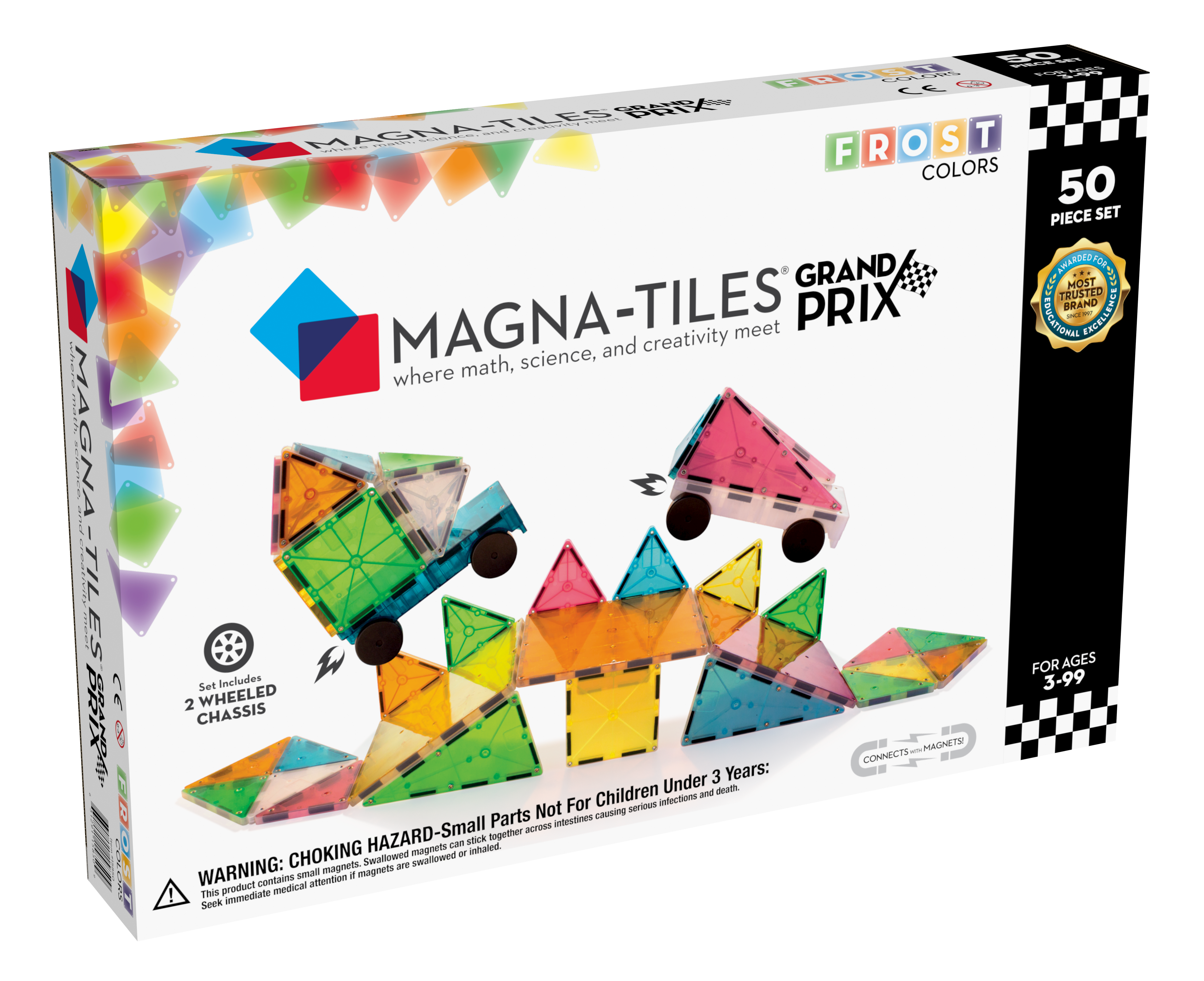 Magna-Tiles |Grand Prix 50-Piece Set