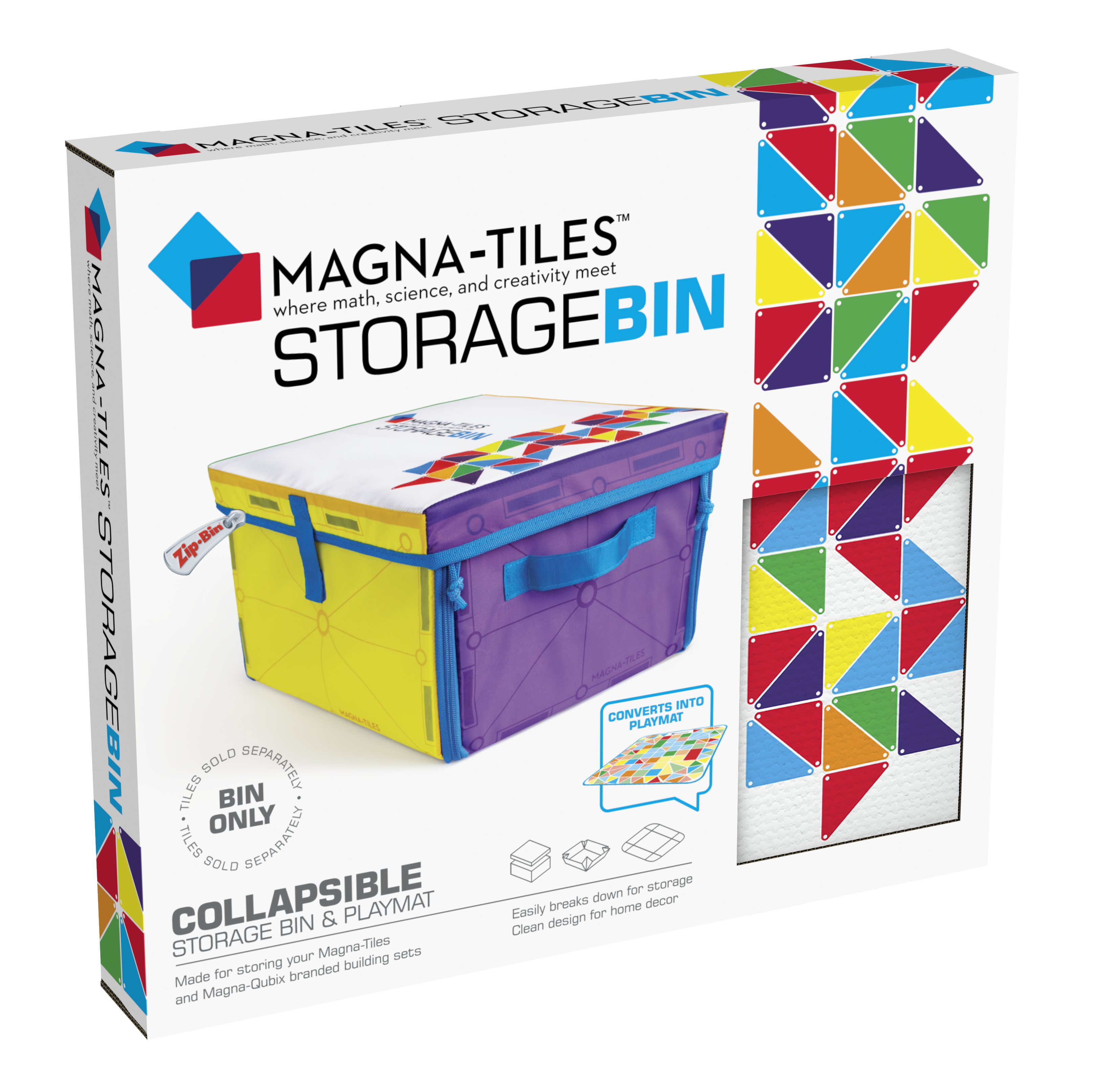 Magna-Tiles | Πτυσσόμενο Παιδικό Κουτί Αποθήκευσης από Ύφασμα Πολύχρωμο