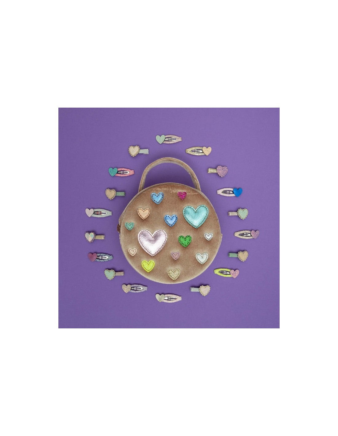 Mimi & Lula |  Scatter Heart Velvet Bag