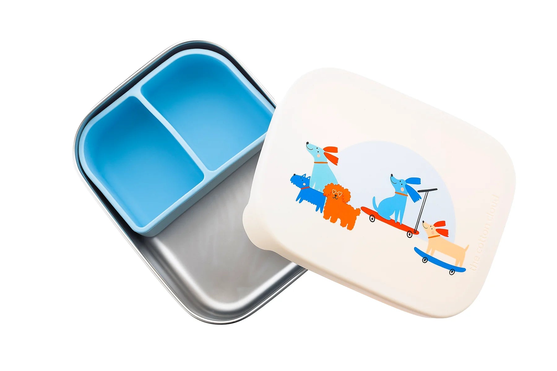 The Cotton Cloud | Stainless steel lunchbox with removable compartments Woof Gang