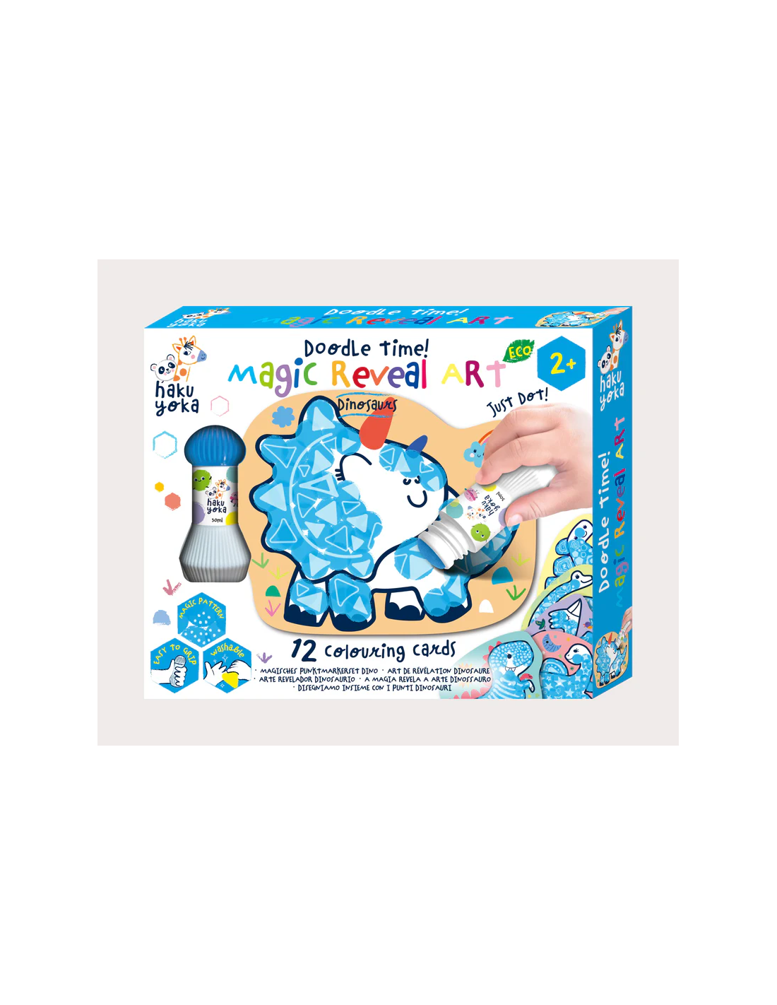 Haku Yoka | Doodle time magic reveal art Dinosaurs