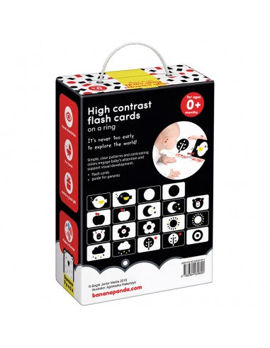 Banana Panda | High Contrast Flash Cards on a ring 0m+