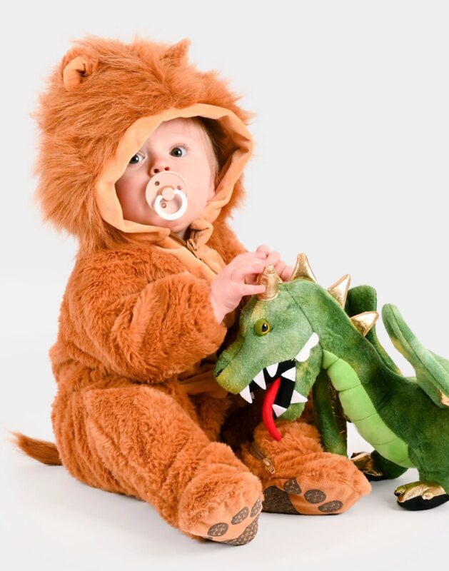 Den Goda Fen | Βρεφική Στολή Λιονταράκι, Jumpsuit lion bebe 6-12 μηνών