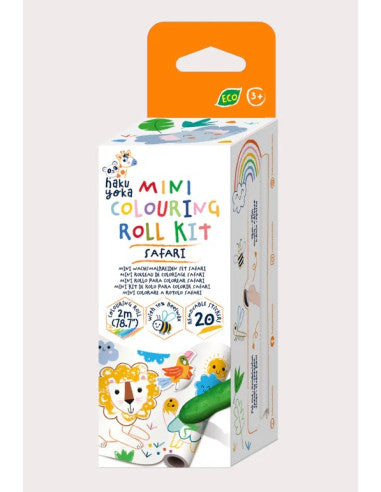 Haku Yoka | Art to go - mini coloring roll kit - Safari