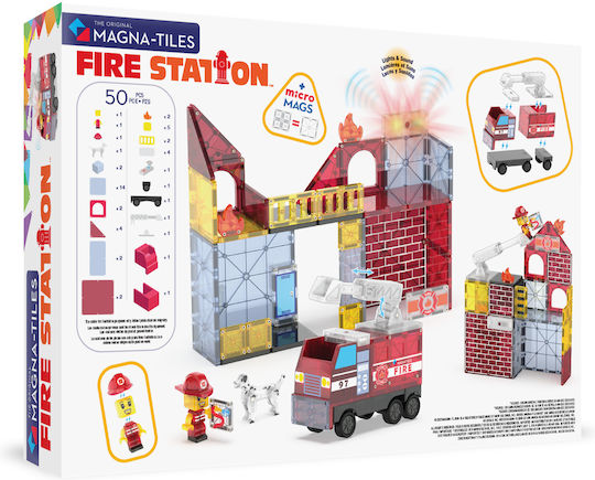 Magna-Tiles | Μαγνητικά Πλακίδια Fire Station 50 Set