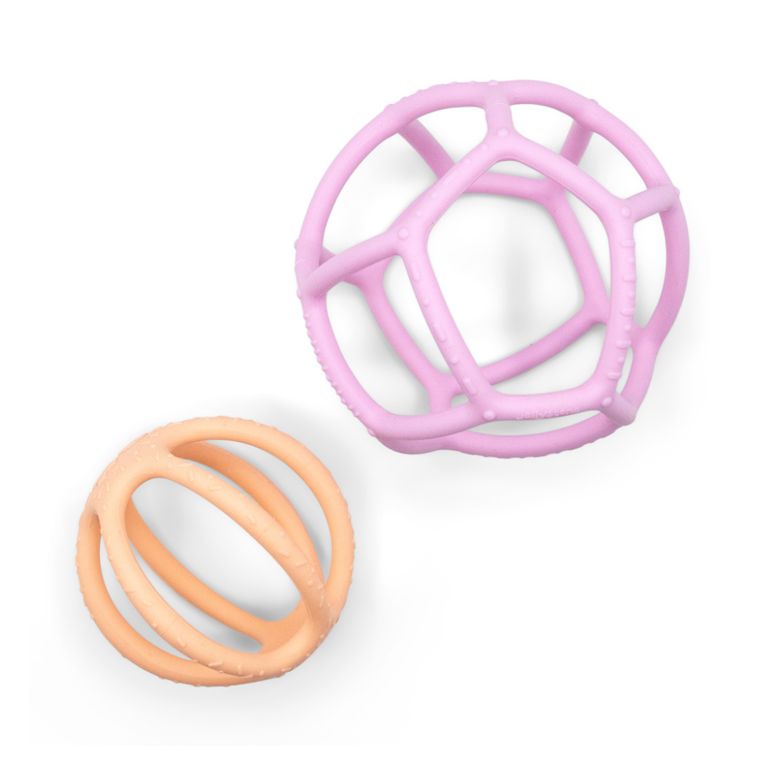 Jellystone Designs | Two In One Teething Ball Pink 