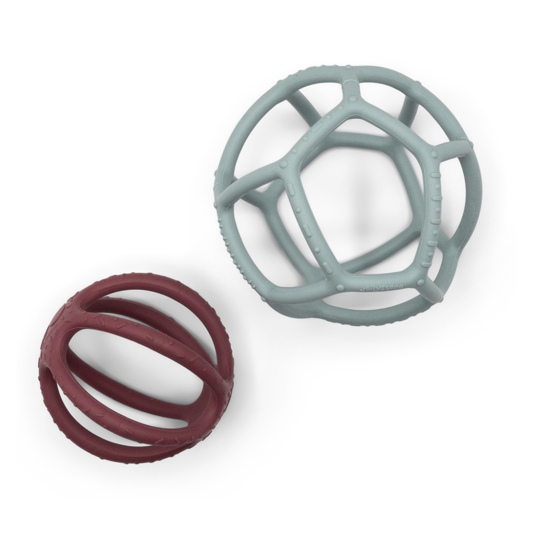 Jellystone Designs | Two In One Teething Ball Grey 