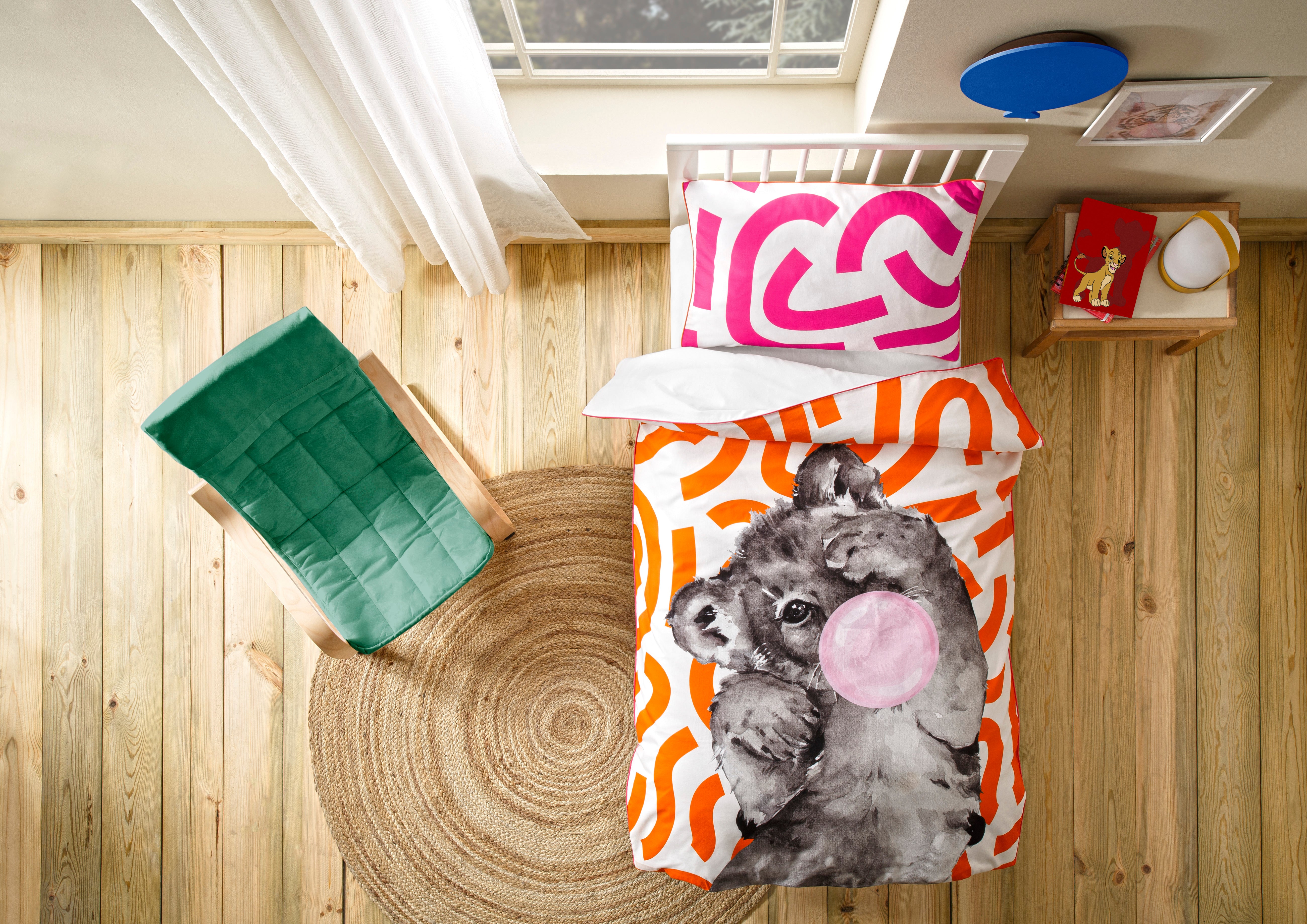 Hibboux | Bubble Gum Lion Duvet Cover Set 