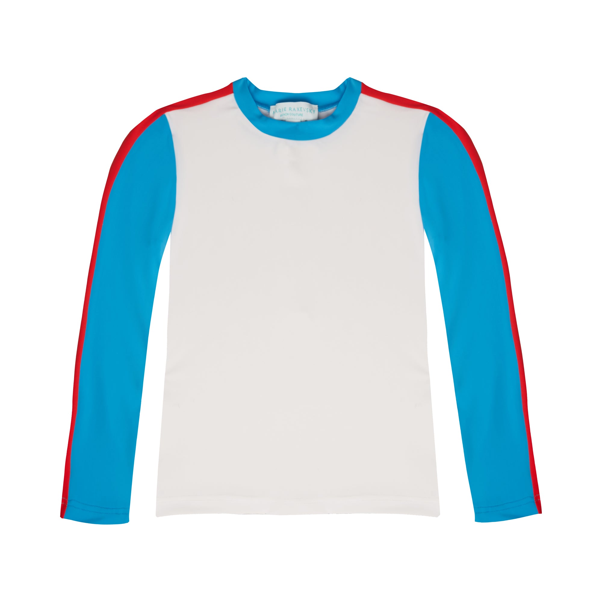 Marie Raxevsky | Long Sleeve Rashguard White Blue