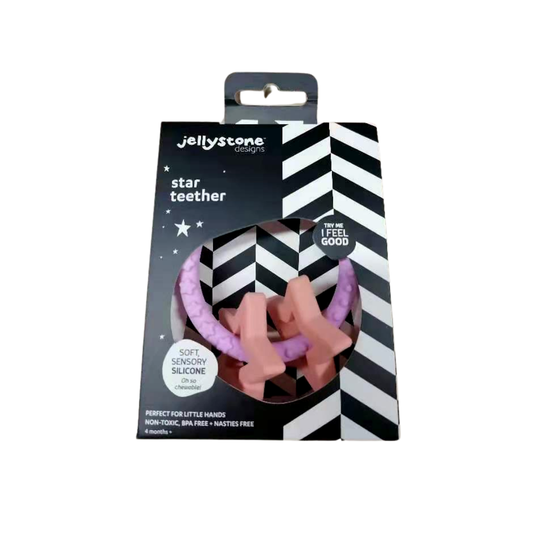 Jellystone Designs | Teething Ring with Pink Stars